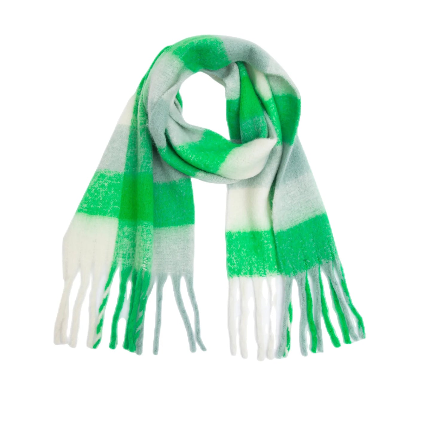 Luxury Brand Women Plaid Scarf Winter Warm Pashmina Shawls Cashmere Thick Wrap Lady Tassel Blanket Scarves Rainbow Hairy Bufanda