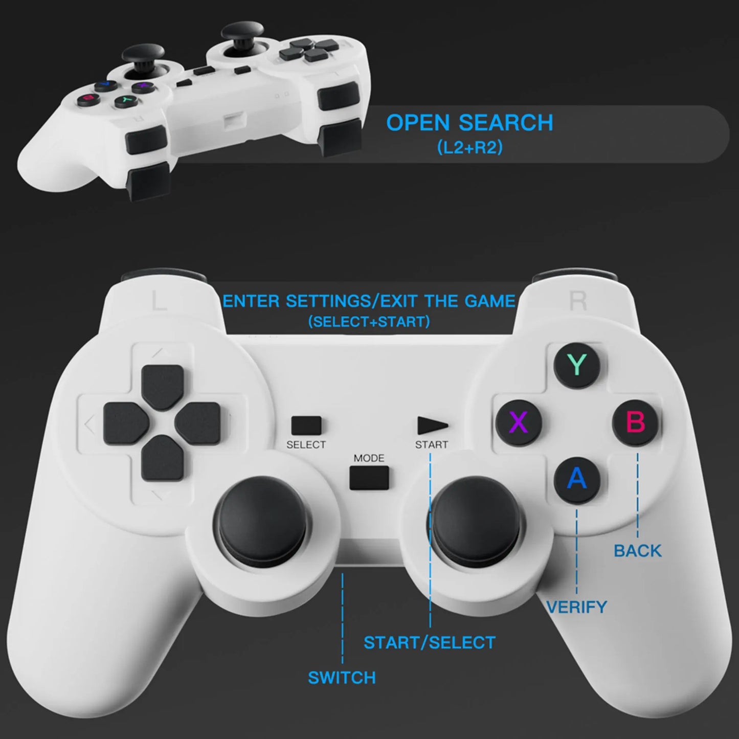 Gaming Projector 64GB Wireless Gaming Controller Portable Projector