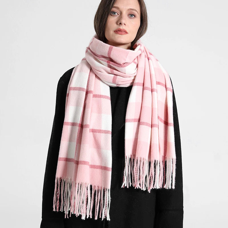 Luxury New Cashmere Scarf for Women Design Blanket Winter Shawl Wrap with Tessel Pashmina Echarpe Female Bufanda Bandana 2022