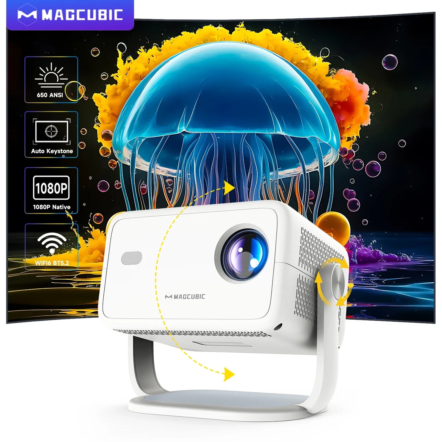 Magcubic Portable Projector With Bluetooth