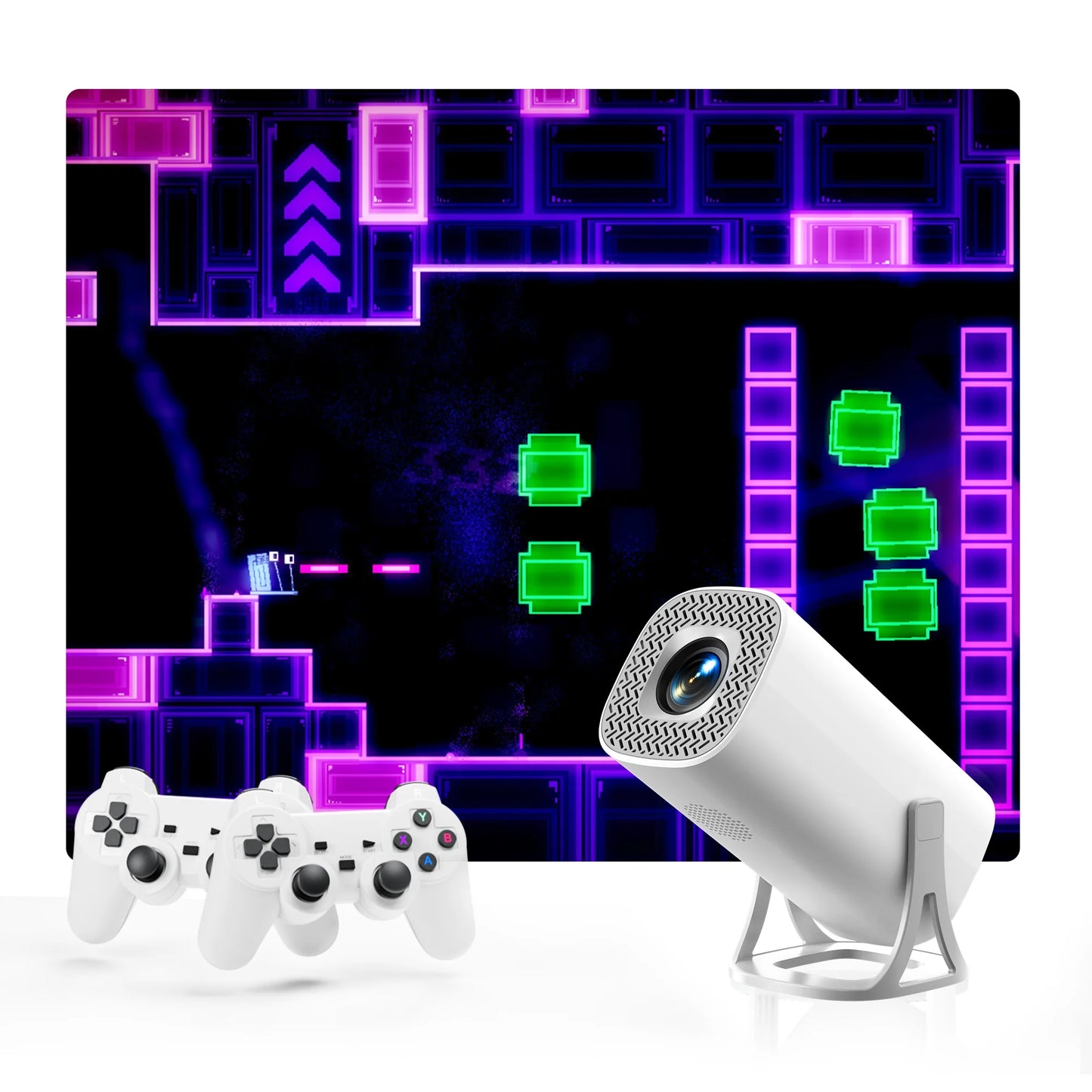 Gaming Projector 64GB Wireless Gaming Controller Portable Projector