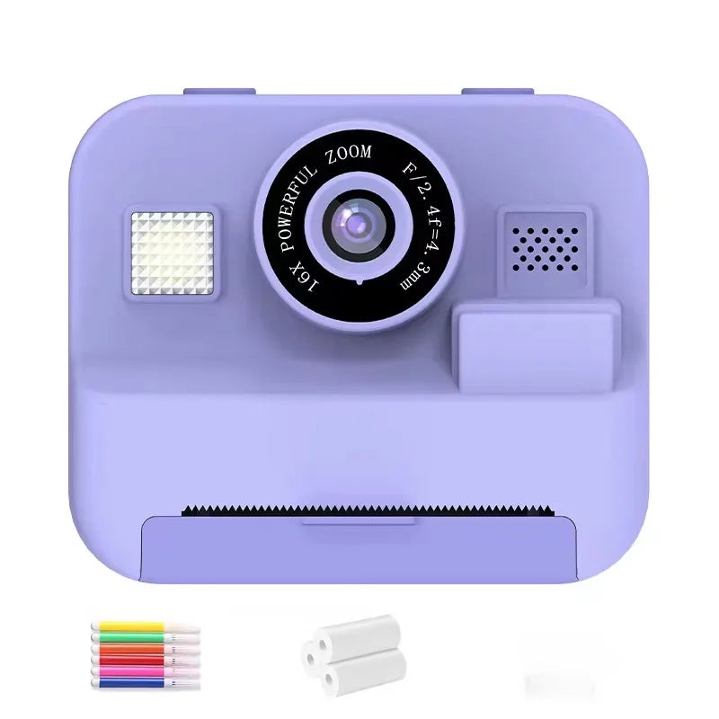 Children's Mini Digital Video Camera with Thermal Printing & Multiple Image Stabilization, 32GB Card Included