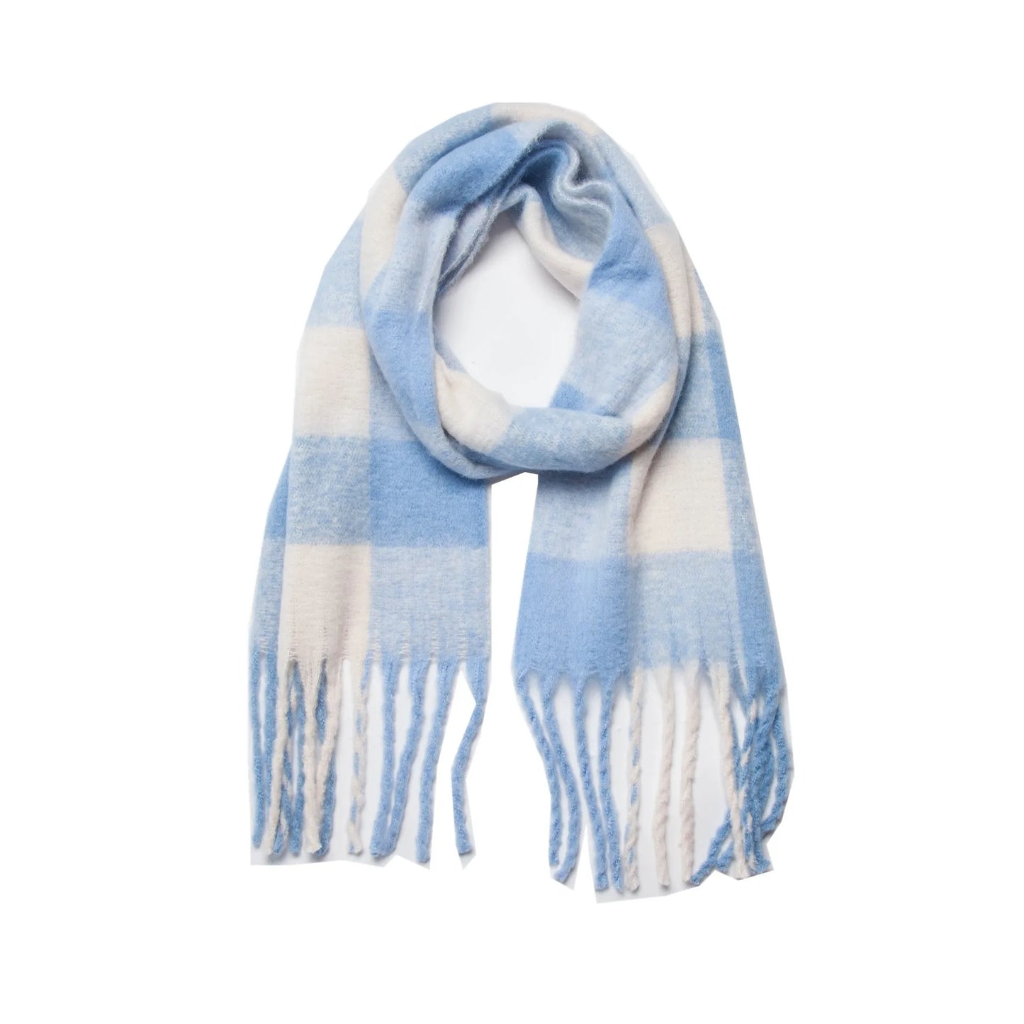 Luxury Brand Women Plaid Scarf Winter Warm Pashmina Shawls Cashmere Thick Wrap Lady Tassel Blanket Scarves Rainbow Hairy Bufanda