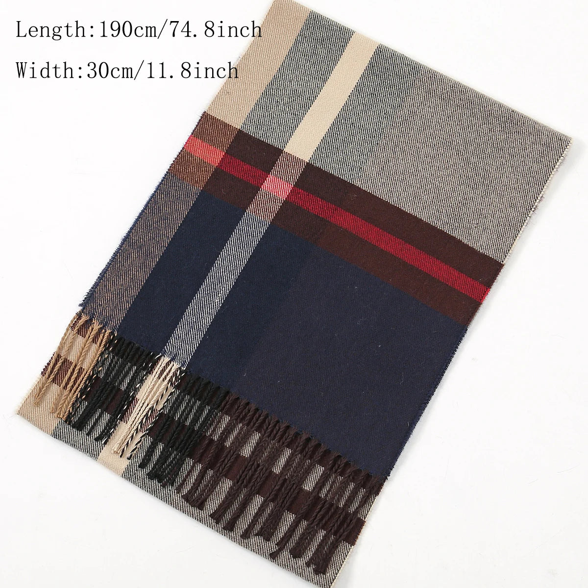Female Fashion Thin Pashmina Soft and Warmth Outdoor Early Winter Classic Remove Edge Plaid Long Scarf with Tessels Muslim Shawl