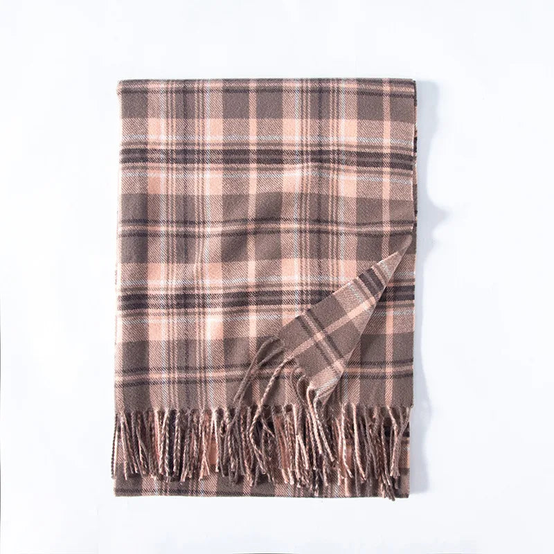 Women Autumn Winter Scarf Lady Cashmere Feeling Muffler Spring Fall Large Blanket Classic Plaid Shawl Soft Warm Wrap Wholesale