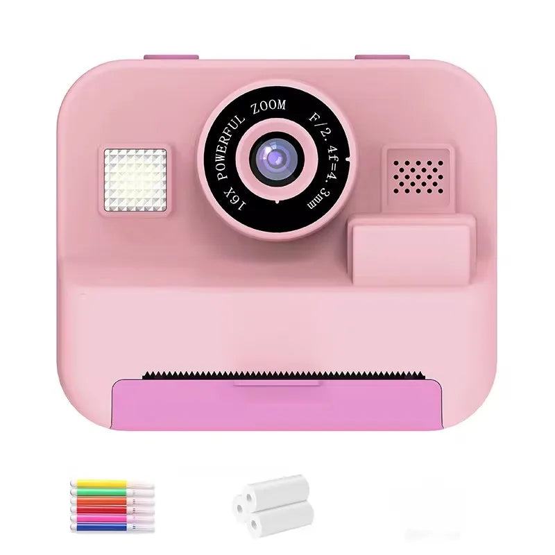 Children's Mini Digital Video Camera with Thermal Printing & Multiple Image Stabilization, 32GB Card Included