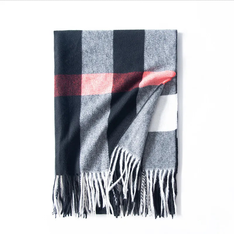 Women Autumn Winter Scarf Lady Cashmere Feeling Muffler Spring Fall Large Blanket Classic Plaid Shawl Soft Warm Wrap Wholesale