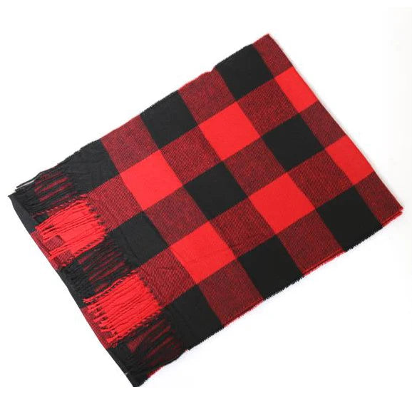 Cashmere Shawl Plaid Scarf Unisex Pashmina Neckerchief Tassel Echarpe Women