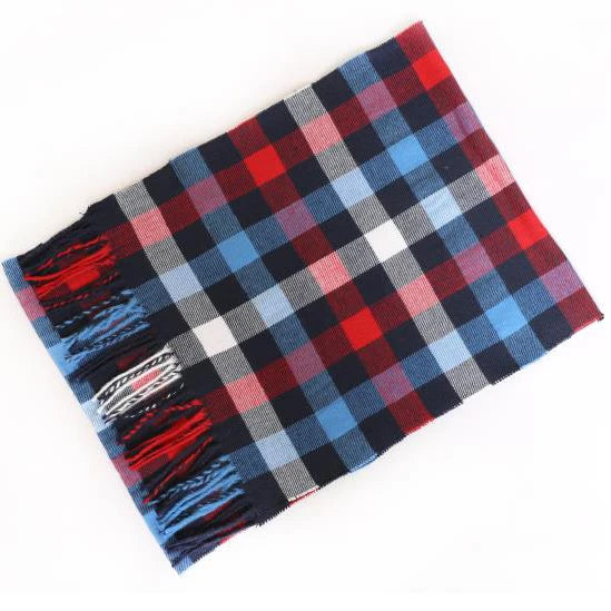 Cashmere Shawl Plaid Scarf Unisex Pashmina Neckerchief Tassel Echarpe Women