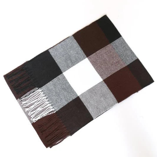 Cashmere Shawl Plaid Scarf Unisex Pashmina Neckerchief Tassel Echarpe Women