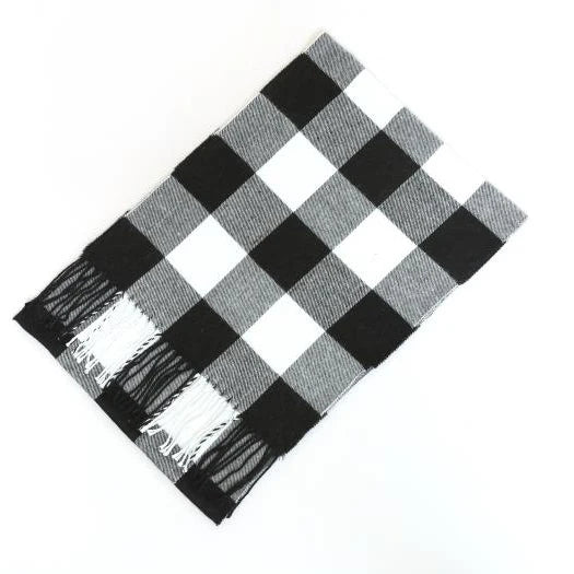 Cashmere Shawl Plaid Scarf Unisex Pashmina Neckerchief Tassel Echarpe Women