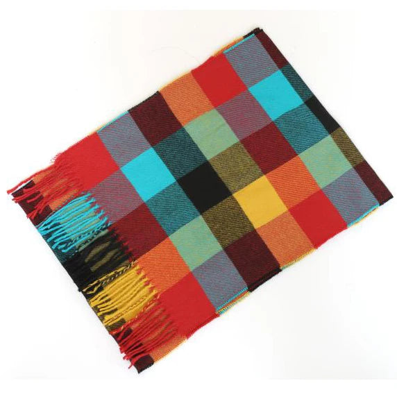 Cashmere Shawl Plaid Scarf Unisex Pashmina Neckerchief Tassel Echarpe Women