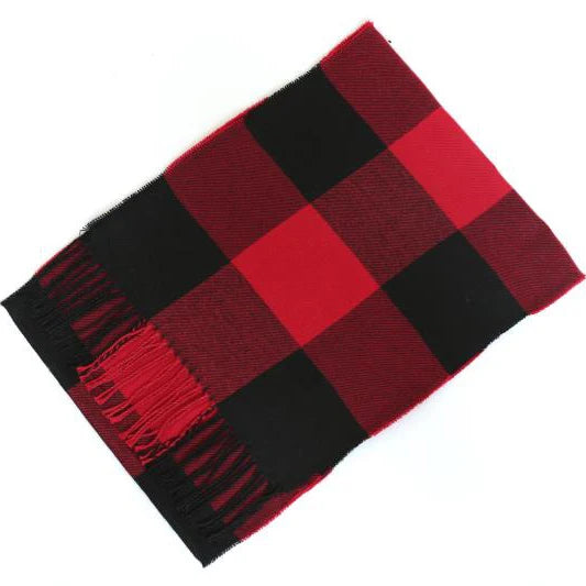 Cashmere Shawl Plaid Scarf Unisex Pashmina Neckerchief Tassel Echarpe Women