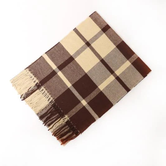 Cashmere Shawl Plaid Scarf Unisex Pashmina Neckerchief Tassel Echarpe Women