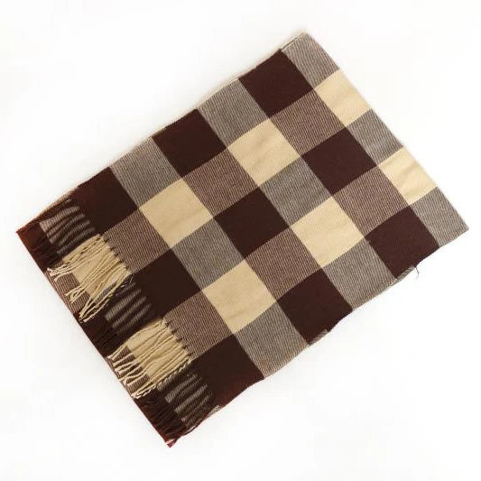 Cashmere Shawl Plaid Scarf Unisex Pashmina Neckerchief Tassel Echarpe Women