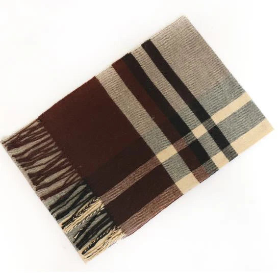Cashmere Shawl Plaid Scarf Unisex Pashmina Neckerchief Tassel Echarpe Women