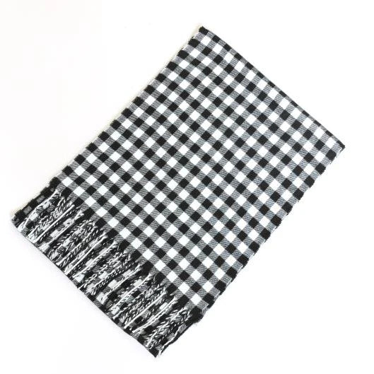 Cashmere Shawl Plaid Scarf Unisex Pashmina Neckerchief Tassel Echarpe Women