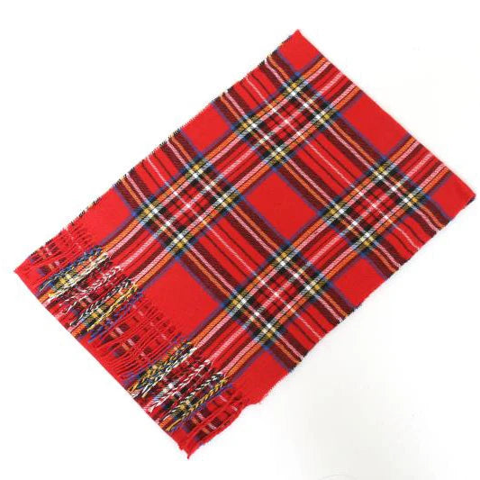 Cashmere Shawl Plaid Scarf Unisex Pashmina Neckerchief Tassel Echarpe Women