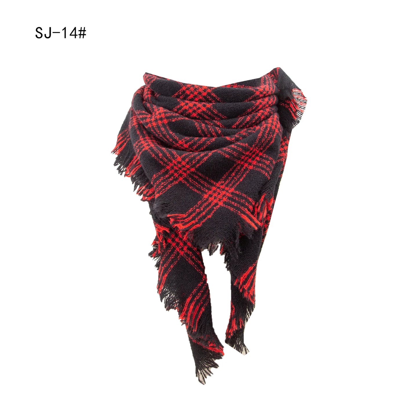 Women Winter Scarf Triangle Knitted Scarf Casual Ladies Plaid Pashmina Shawl and Wrap Female Foulard Scarves Echarpe Bufanda