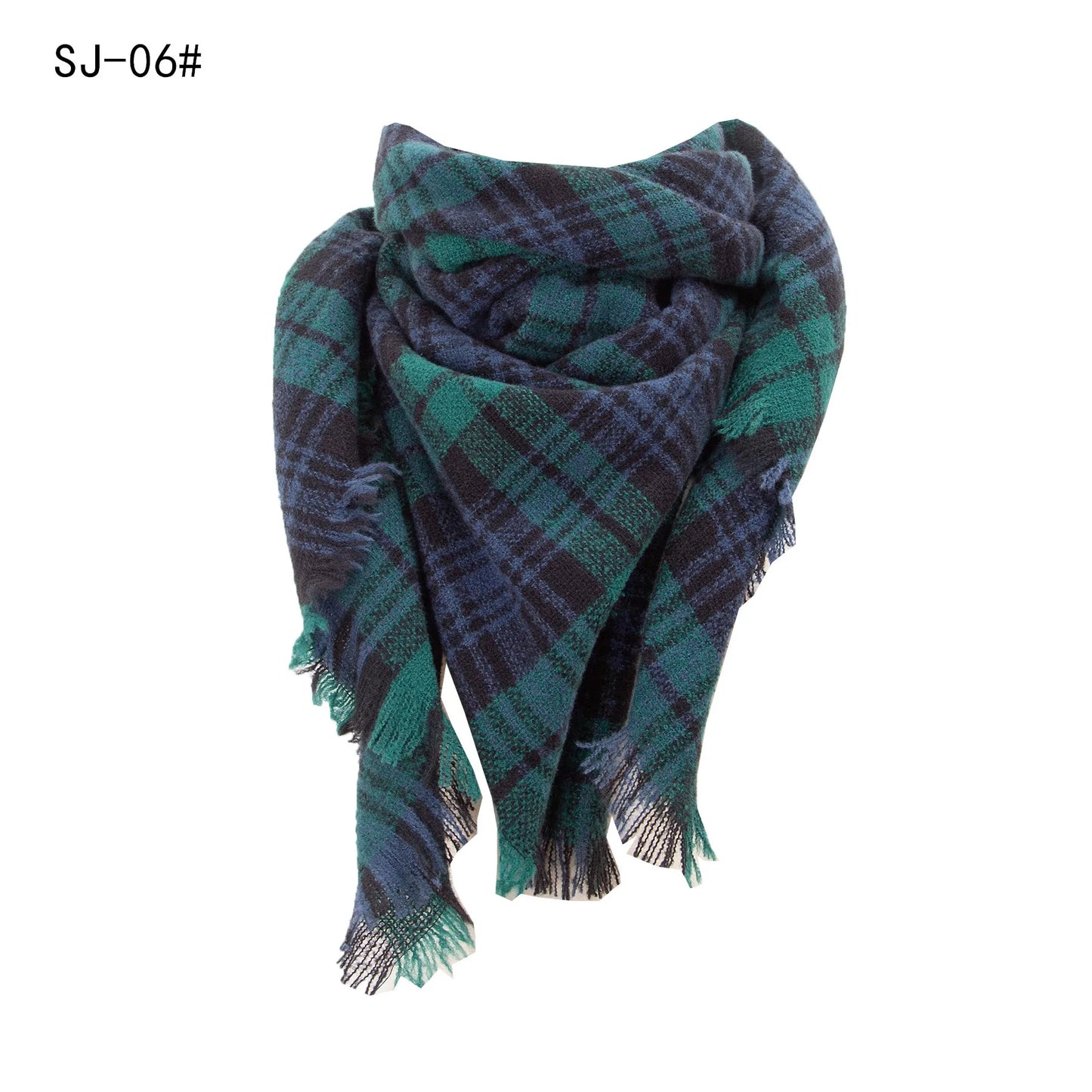 Women Winter Scarf Triangle Knitted Scarf Casual Ladies Plaid Pashmina Shawl and Wrap Female Foulard Scarves Echarpe Bufanda