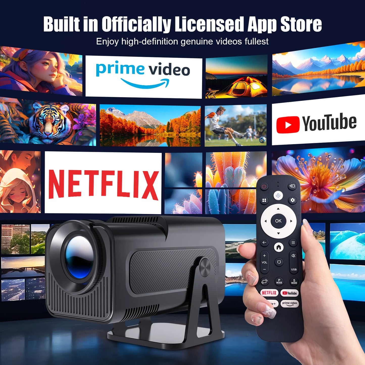 Magcubic Projector with 1080P WIFi BT5.2 Portable Android 13