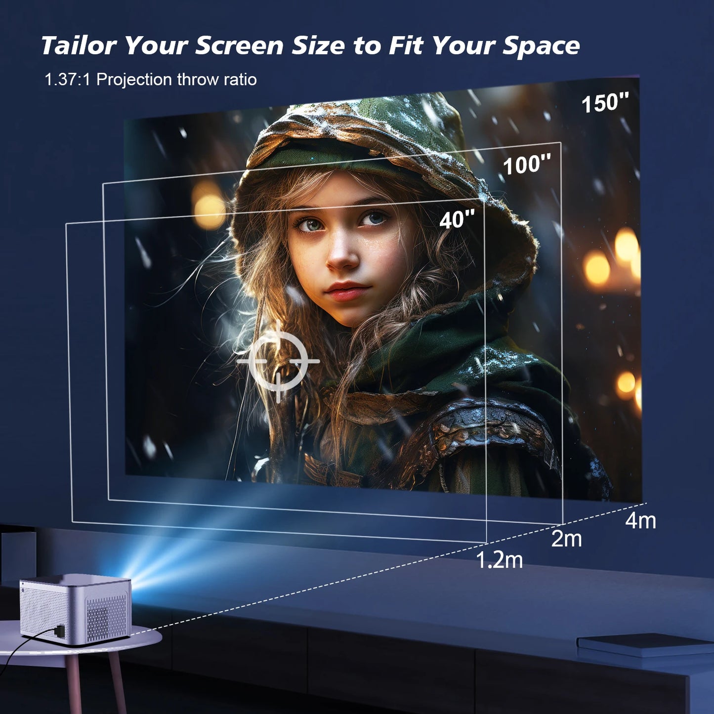 Magcubic HY350 4K Android 11 Projector with 580 ANSI Lumens