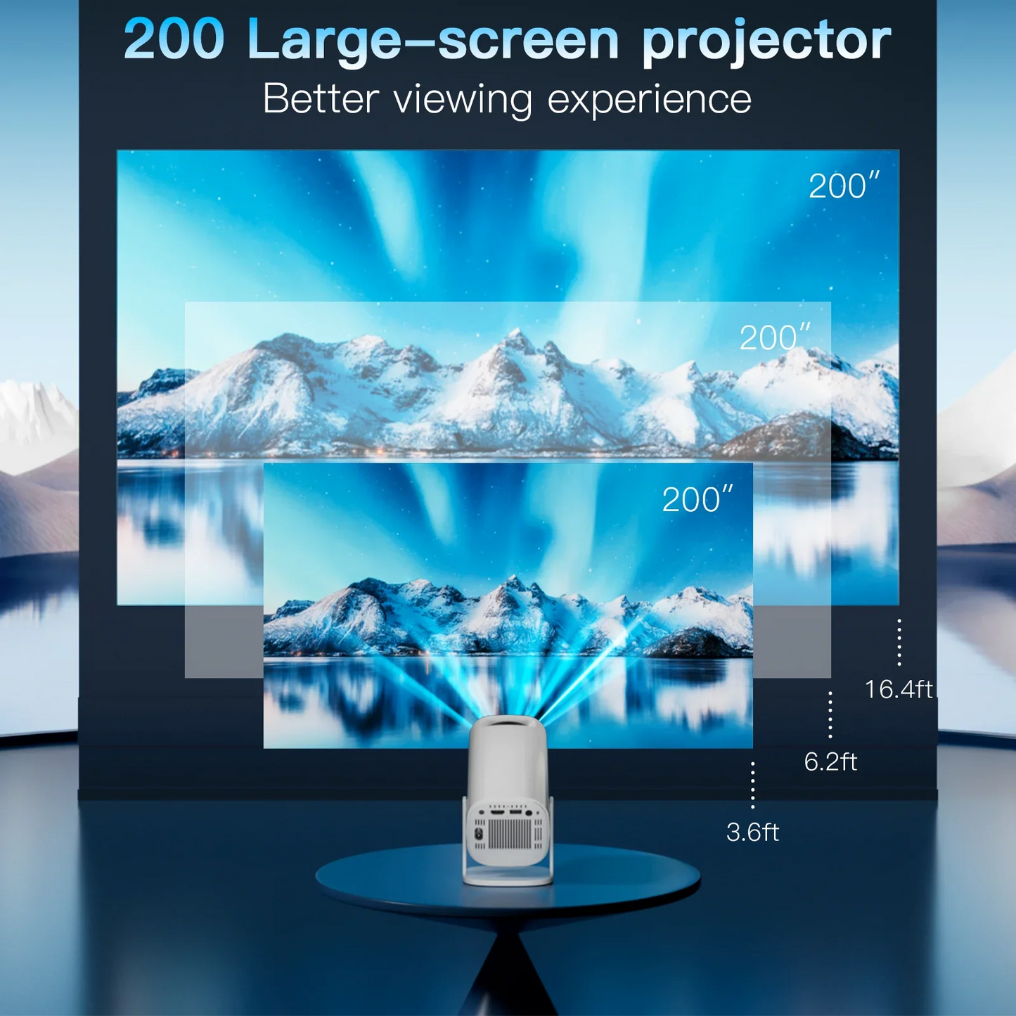 P30 Smart Mini Projector with Bluetooth Portable
