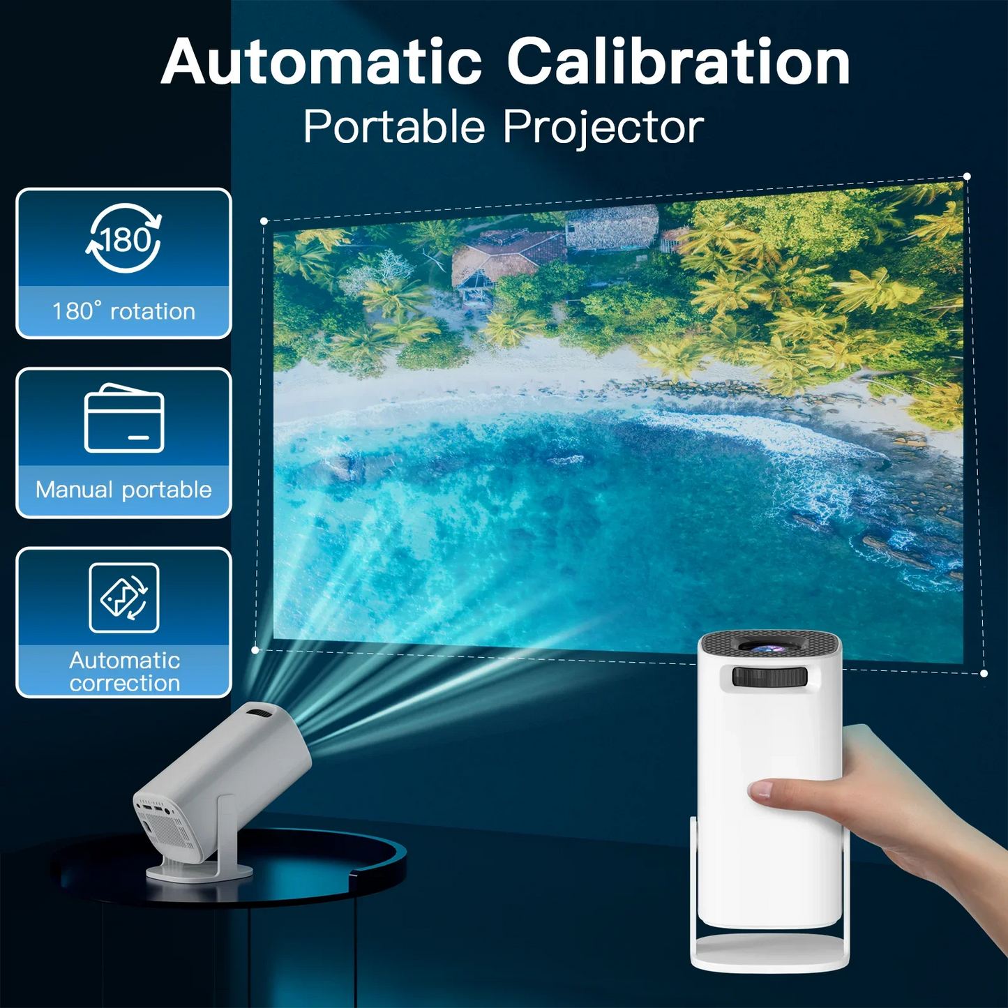 P30 Smart Mini Projector with Bluetooth Portable