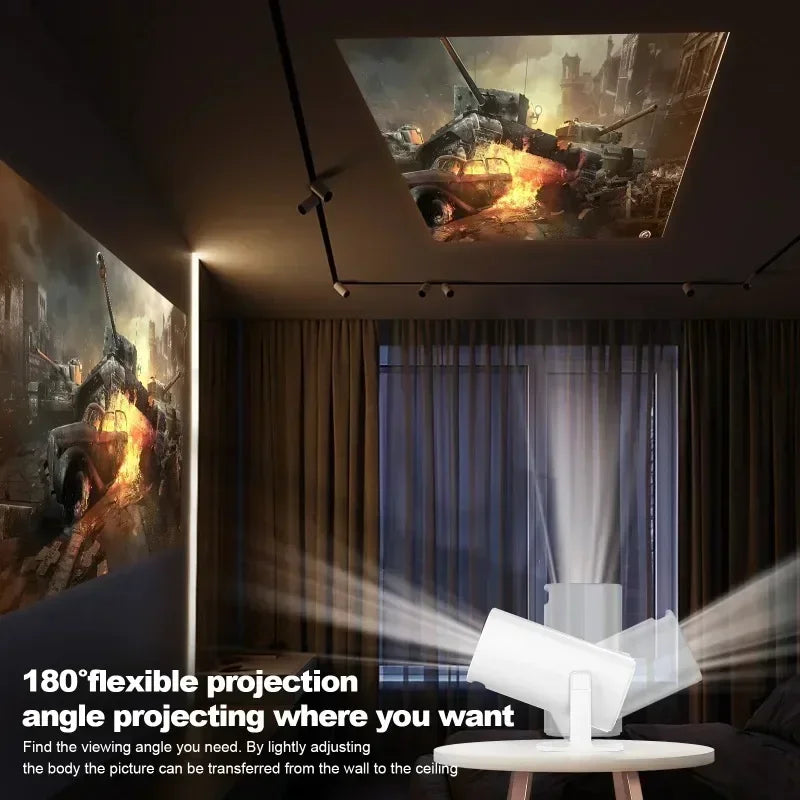 Smart Mini Projector with Bluetooth WiFi Portable