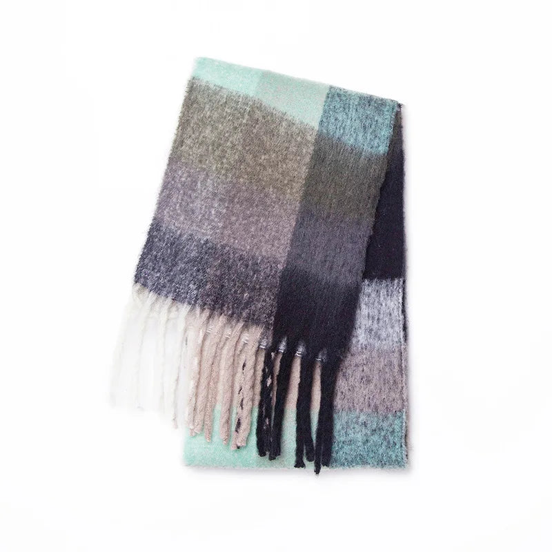 NEW Luxury Winter Thick Warm Scarf Women Cashmere Shawl and Wraps Pashmina Neckerchief Bufanda Female Long Tessel Echarpe 2024