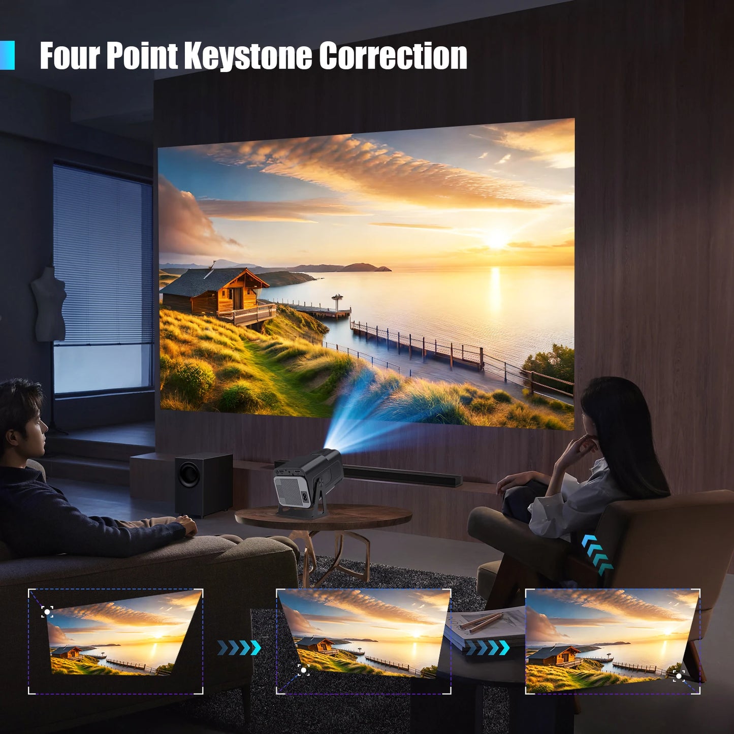 Magcubic Projector with 1080P WIFi BT5.2 Portable Android 13