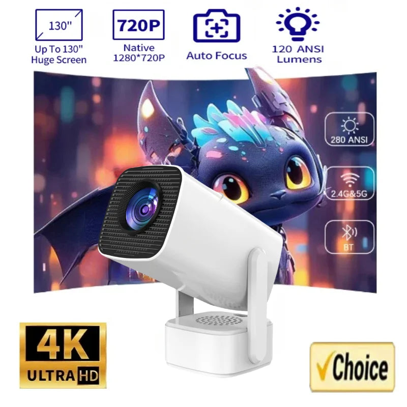 DAIDAN Portable Projector - WiFi 6 & Bluetooth - 1080p