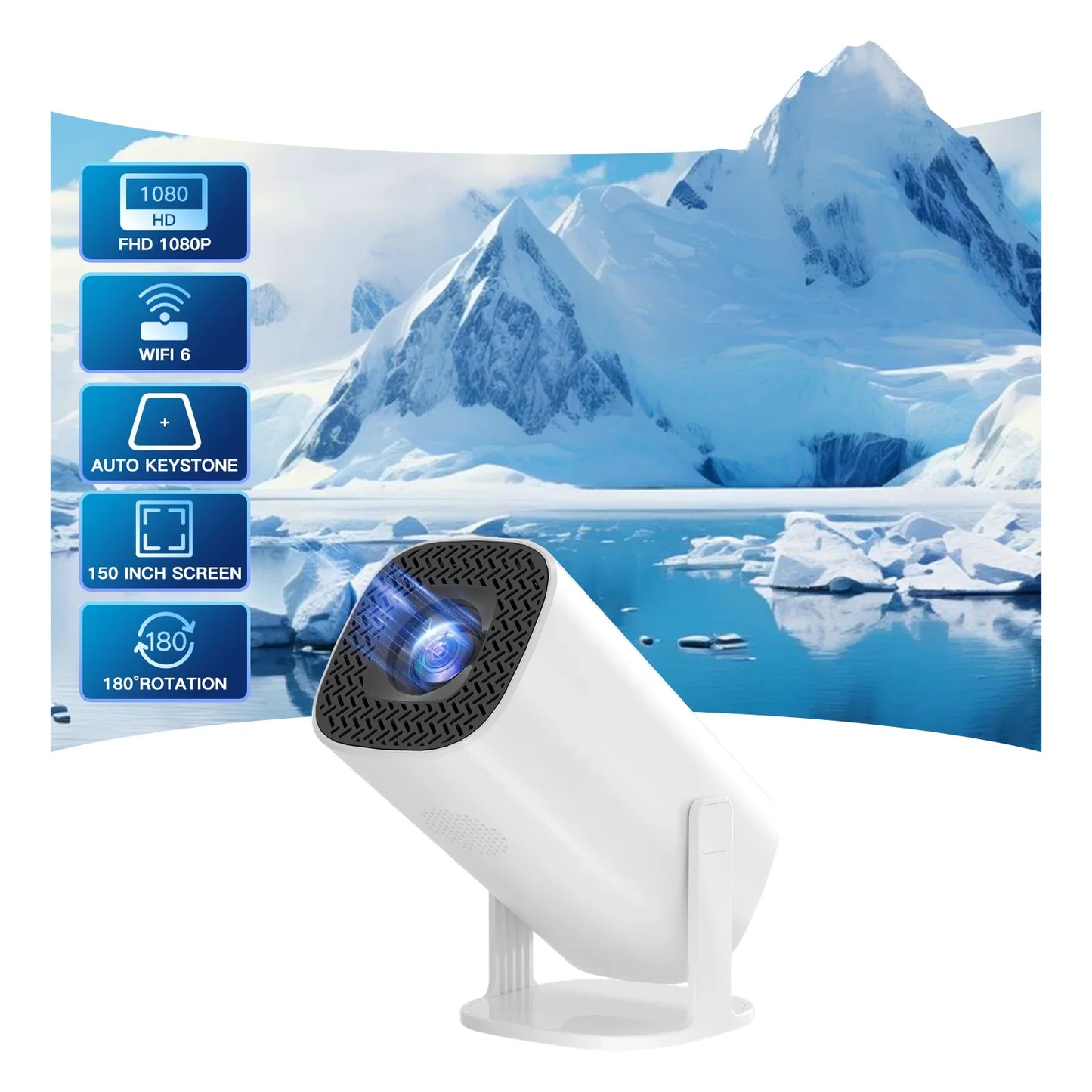 P30 Smart Mini Projector with Bluetooth Portable
