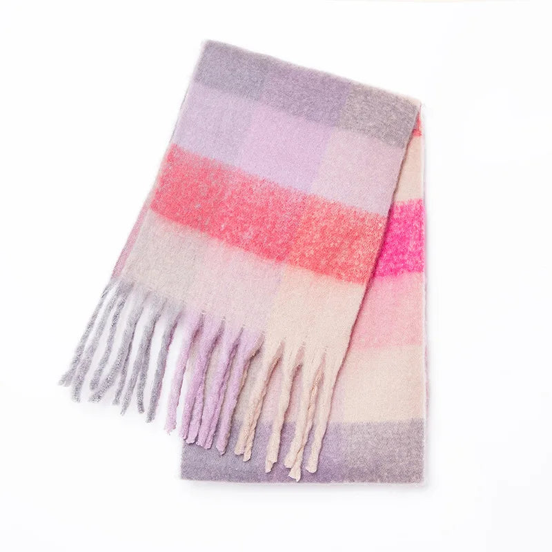 NEW Luxury Winter Thick Warm Scarf Women Cashmere Shawl and Wraps Pashmina Neckerchief Bufanda Female Long Tessel Echarpe 2024