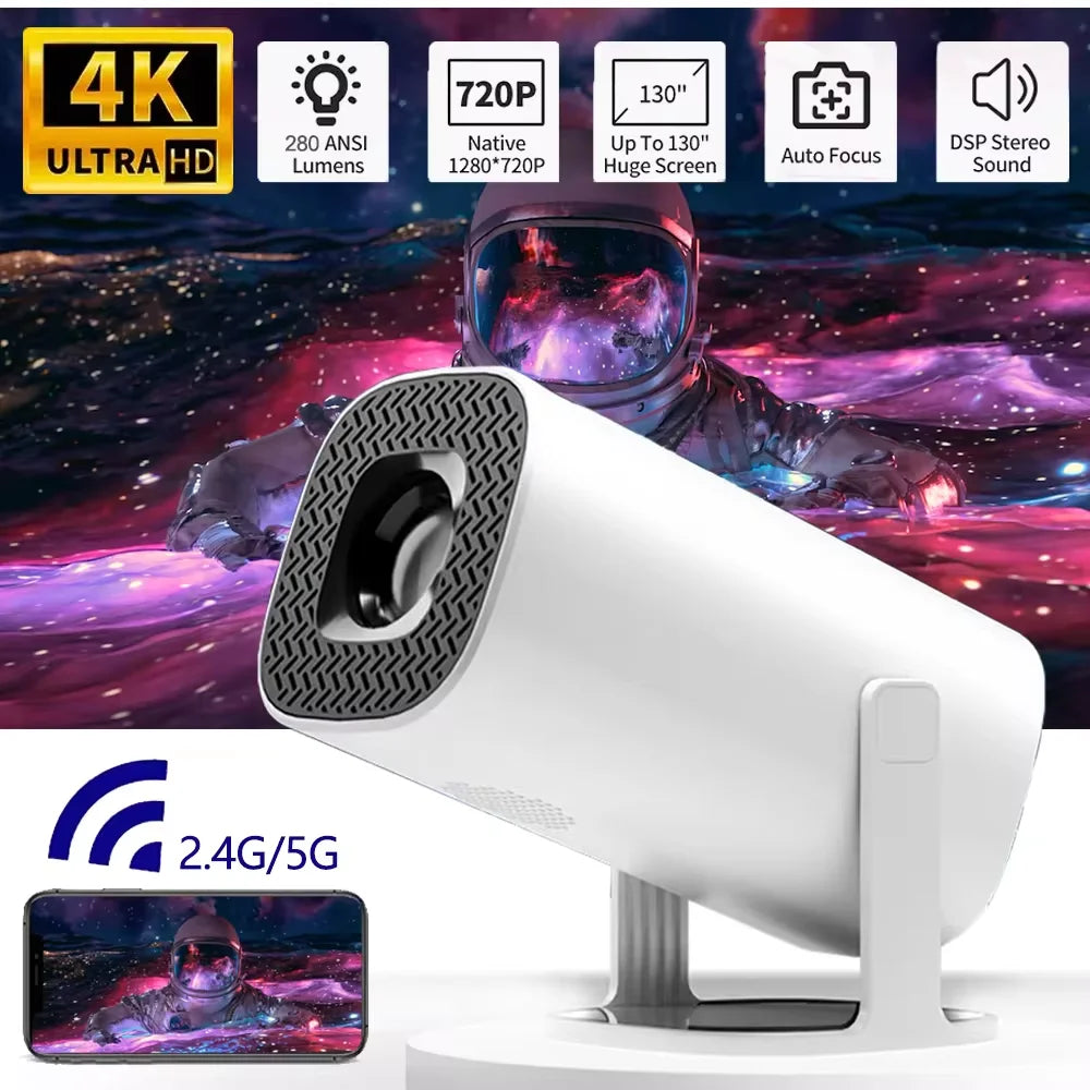 Smart Mini Projector with Bluetooth WiFi Portable