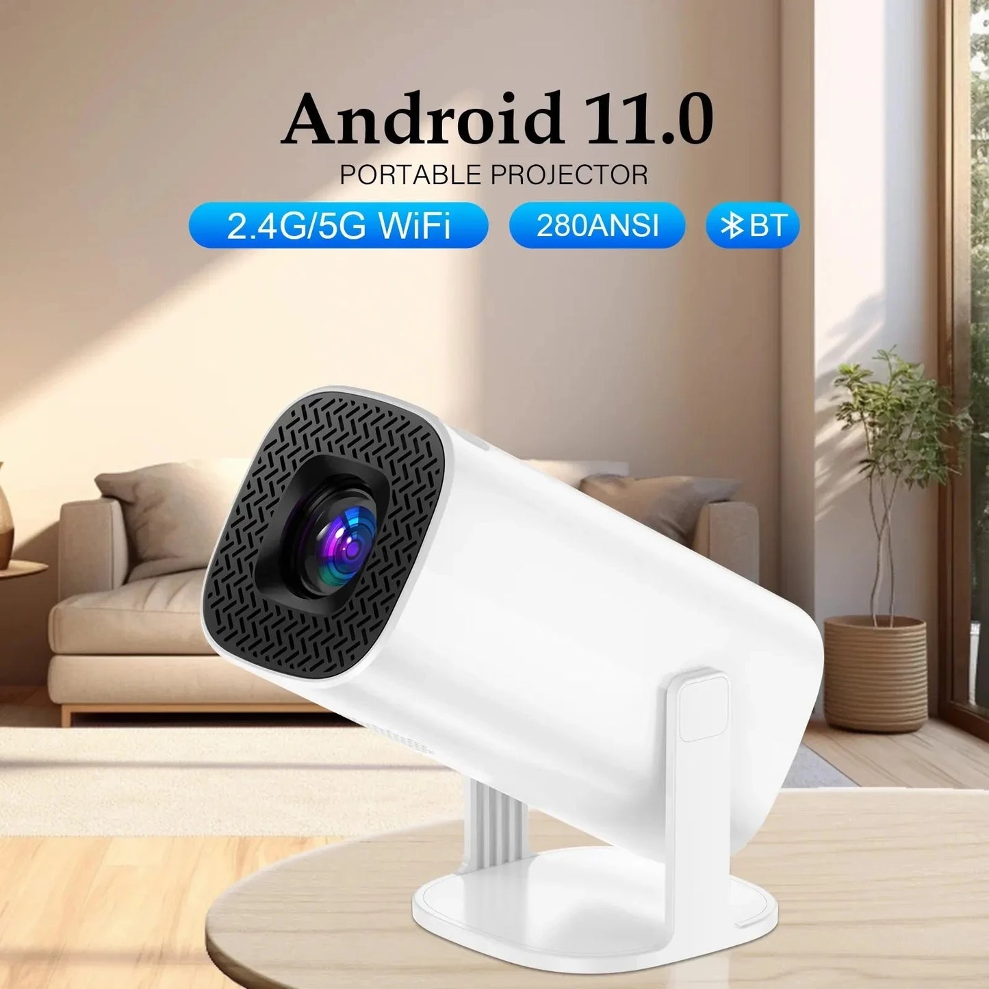 Salange P30 Smart Mini Portable Projector with Android