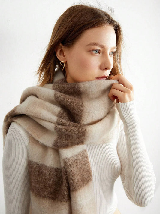 NEW Luxury Winter Thick Warm Scarf Women Cashmere Shawl and Wraps Pashmina Neckerchief Bufanda Female Long Tessel Echarpe 2024