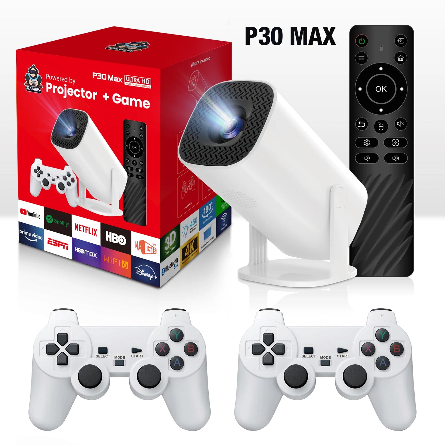 Home Theatre Gaming - BIGBIG WON Game Console - Android 11 - 150 ANSI Lumens