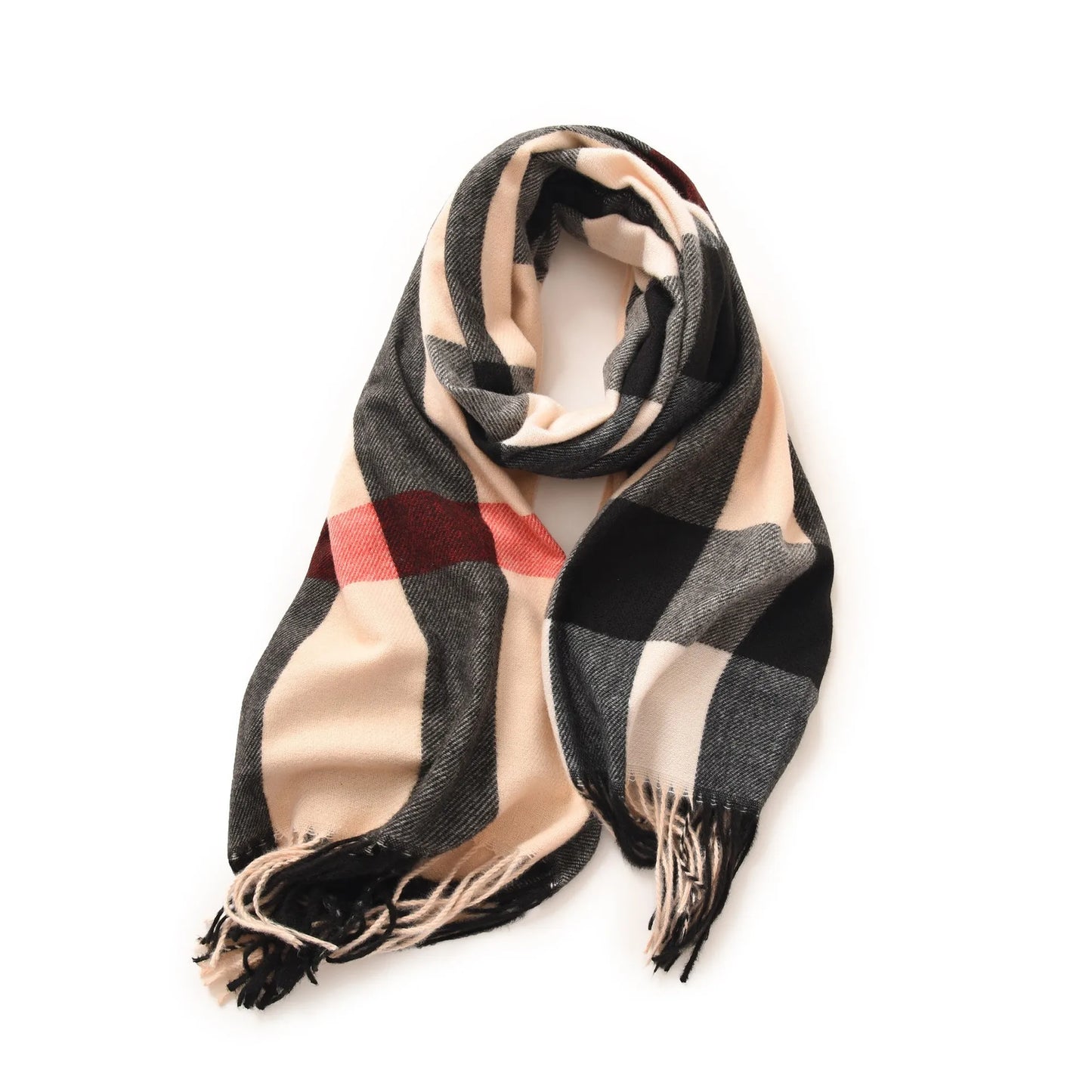 Women Autumn Winter Scarf Lady Cashmere Feeling Muffler Spring Fall Large Blanket Classic Plaid Shawl Soft Warm Wrap Wholesale