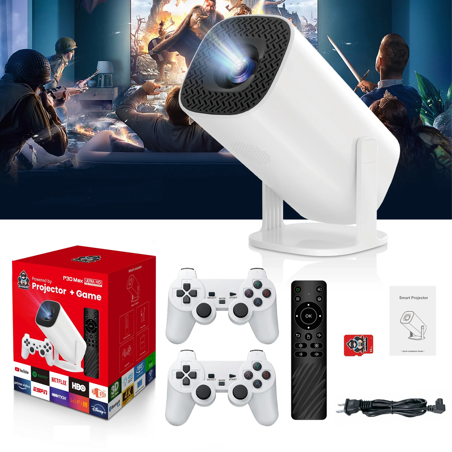Home Theatre Gaming - BIGBIG WON Game Console - Android 11 - 150 ANSI Lumens